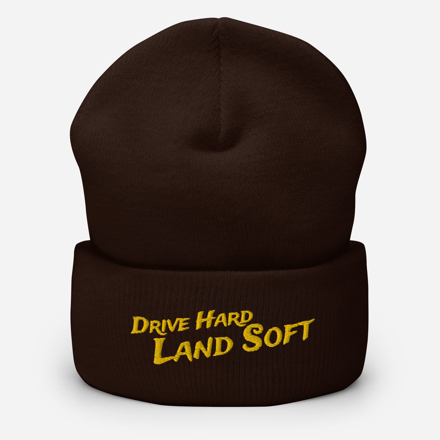 Drive Hard, Land Soft Beanie (yellow)