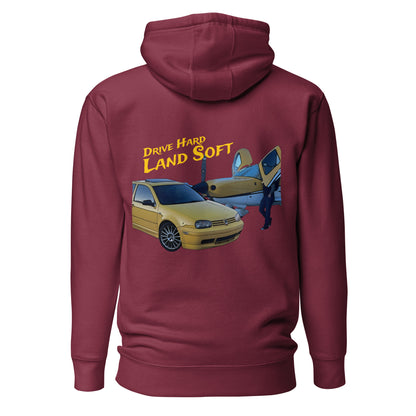 Drive Hard, Land Soft Hoodie (yellow)