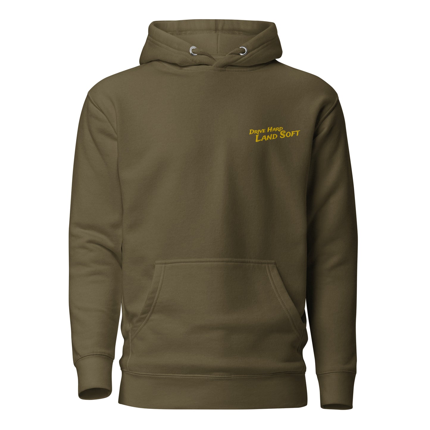 Drive Hard, Land Soft Hoodie (yellow)