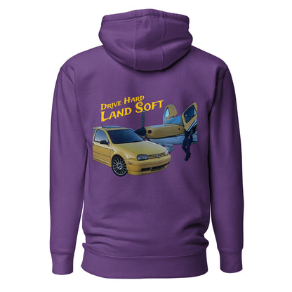 Drive Hard, Land Soft Hoodie (yellow)